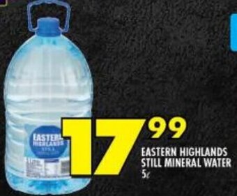 EASTERN HIGHLANDS STILL MINERAL WATER 5L