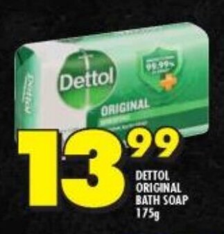 Shoprite DETTOL ORIGINAL BATH SOAP 175g offer