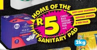 Shoprite CARESS MAXI REGULAR SANITARY PADS each offer