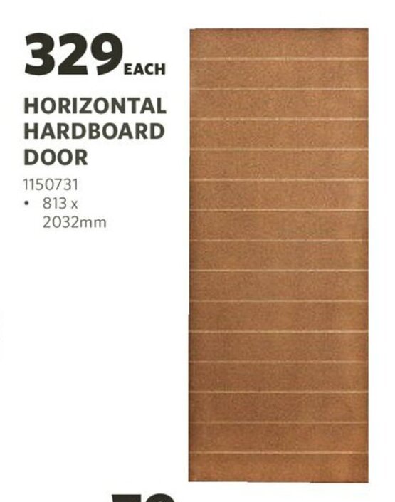 Horizontal Hardboard Door 1150731 offer at BUCO