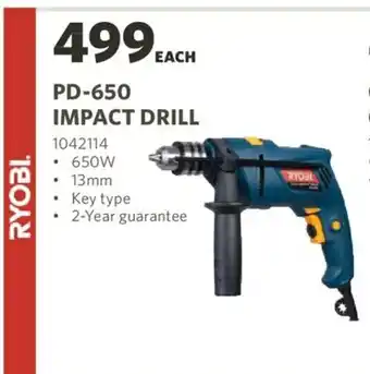 BUCO Ryobi - PD - 650 Impact Drill - 1042114 offer