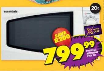 Shoprite ESSENTIALS MICROWAVE OVEN 20L offer