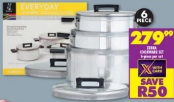 Shoprite ZEBRA COOKWARE SET 6-piece per set offer