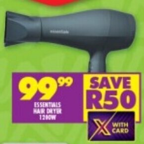 Shoprite Essentials Hair Dryer 1200W offer