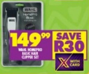 Shoprite Wahl Homepro Basic Hair Clipper Set offer