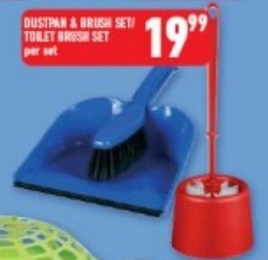 Shoprite Dustpan & Brush Set/Toilet Brush Set per set offer