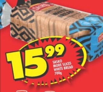 Shoprite SASKO MORE SLICES WHITE BREAD 700g offer