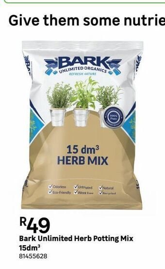 Bark unlimited herb fertilizer soil 15dm3