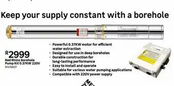 Borehole pump kit