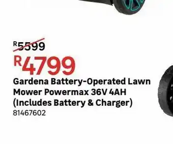 Lawn mower powermax 36v 4ah