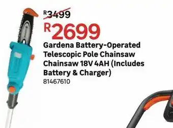 Telescopic pole chainsaw