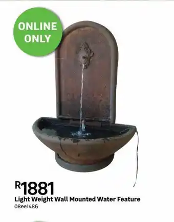 Leroy Merlin Light weight wall mounted water feature offer