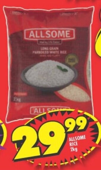 Shoprite ALLSOME RICE 2kg offer