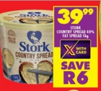 Shoprite STORK COUNTRY SPREAD 40% FAT SPREAD 1kg offer