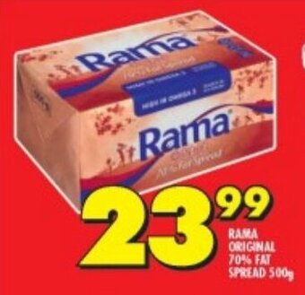 Shoprite RAMA ORIGINAL 70% FAT SPREAD 500g offer