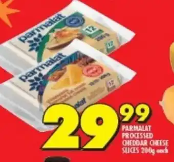 Shoprite PARMALAT PROCESSED CHEDDAR CHEESE SLICES 200g each offer