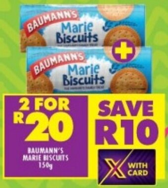 Shoprite BAUMANN'S MARIE BISCUITS 150g offer