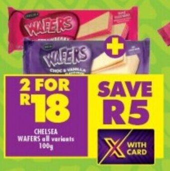 Shoprite CHELSEA WAFERS all variants 100g offer