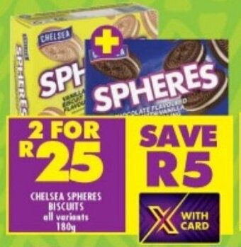 Shoprite CHELSEA SPHERES BISCUITS all variants 180g offer
