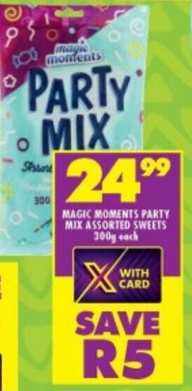 Shoprite MAGIC MOMENTS PARTY MIX ASSORTED SWEETS 300g each offer