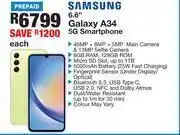 OK Furniture Samsung galaxy 6.6 a34 5g smartphone-each offer