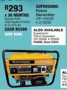 OK Furniture Supersonic petrol generator op-4500e offer