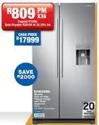 OK Furniture Samsung 520l metallic side by side freezer fridge with water dispenser rs52 offer