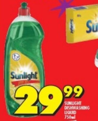 Shoprite SUNLIGHT DISHWASHING LIQUID 750ml offer
