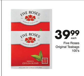 Save Five Roses Original Teabags 100's offer