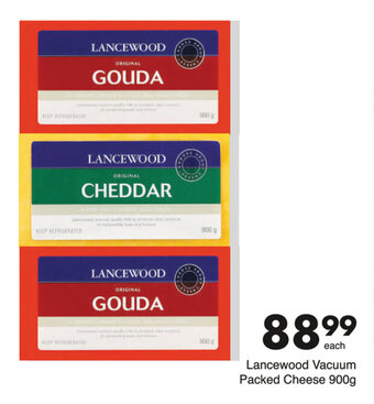 Save Lancewood Vacuum Packed Cheese 900g offer
