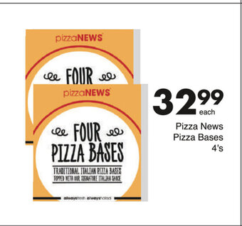 Save Pizza News Pizza Bases 4's offer