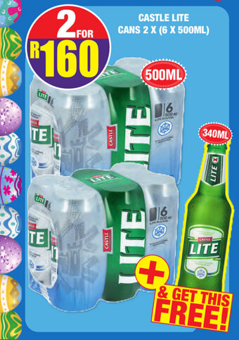 Boxer Superstores Castle Lite Cans 2x (6x500ml) offer