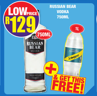 Boxer Superstores Russian Bear Vodka 750ml offer