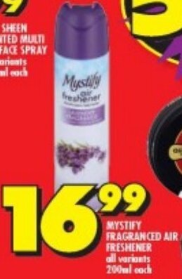 Shoprite MYSTIFY FRAGRANCED AIR FRESHENER all variants 200ml each offer