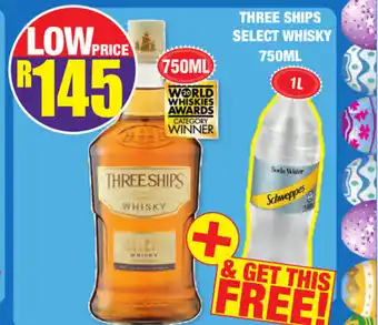 Boxer Superstores Three Ships Select Whiskey 750ml offer
