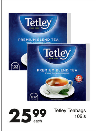 Save Tetley Teabags 102's offer