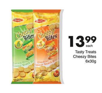 Save Tasty Treats Cheezy Bites 6x30g offer