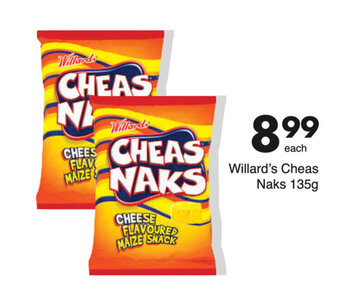 Save Willard's Cheas Naks 135g offer