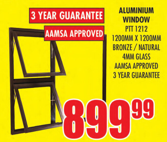 Aluminium WIndow PTT 1212 offer at Boxer Build