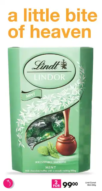 Save Lindt Cornet Mint 200g offer