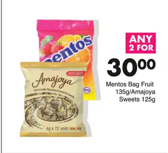 Mentos Bag Fruit 135g/ Amajoya Sweets 125g