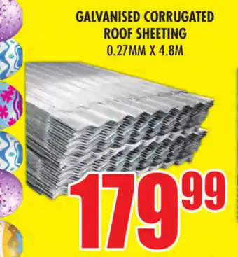 Boxer Build Galvanised Corrugated Roof Sheeting 0.27mm x 4.8m offer