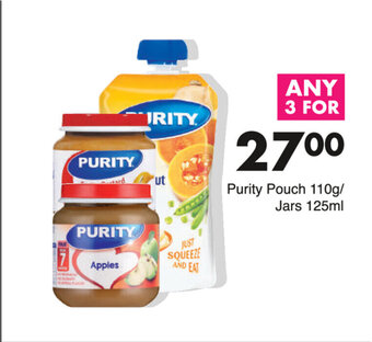Save Purity Pouch 110g / Jars 125ml offer