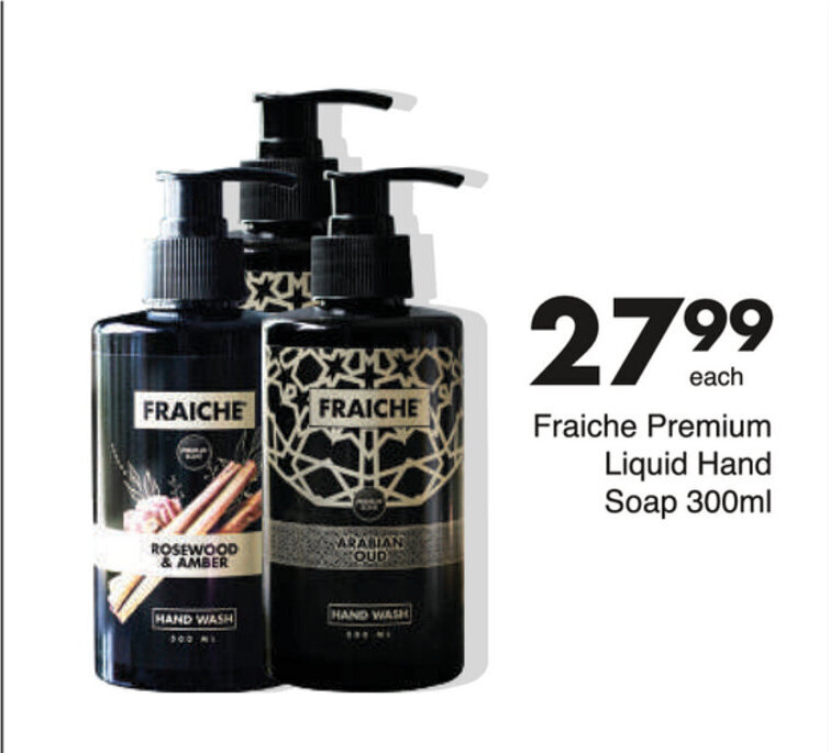 Fraiche Premium Liquid Hand Soap 330ml offer at Save
