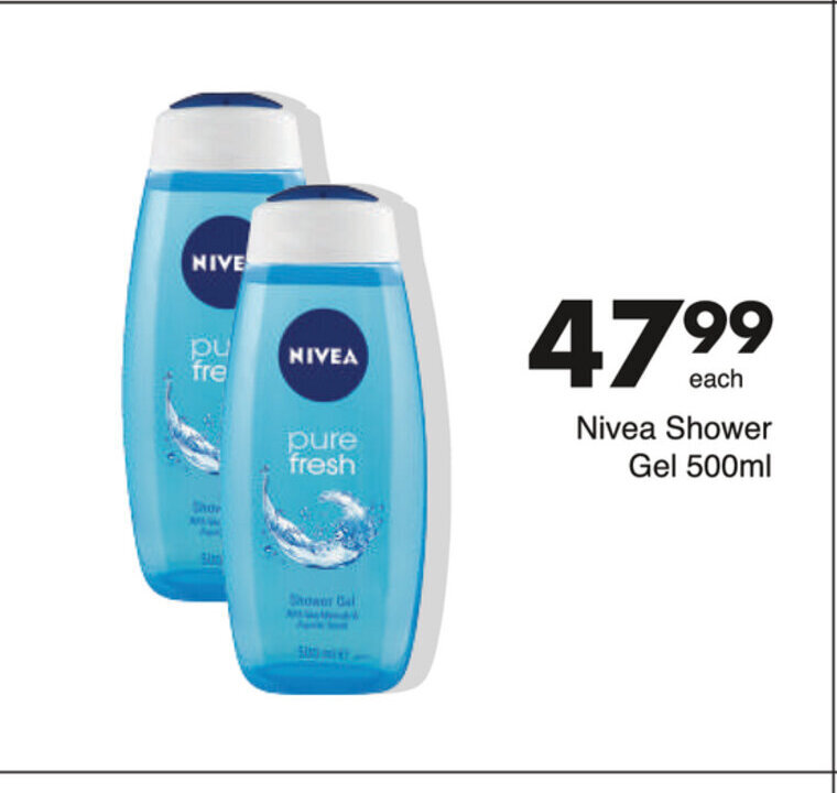 Nivea Shower Gel 500ml offer at Save