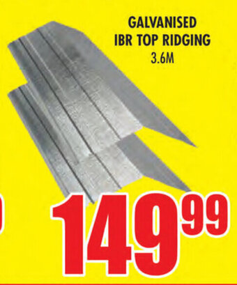 Boxer Build Galvanised IBR Top Ridging 3.6m offer