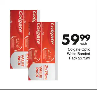 Save Colgate Optic White Banded Pack 2x75ml offer