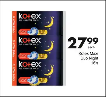 Save Kotex Maxi Duo Night 16's offer