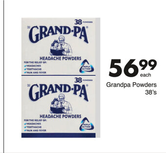Save Grandpa Powders 38's offer