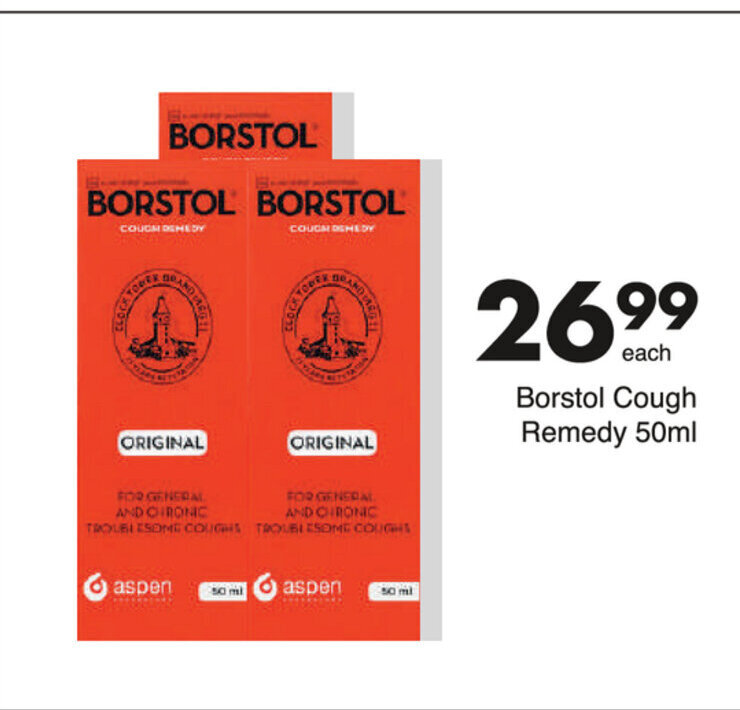Borstol Cough Remedy 50ml offer at Save